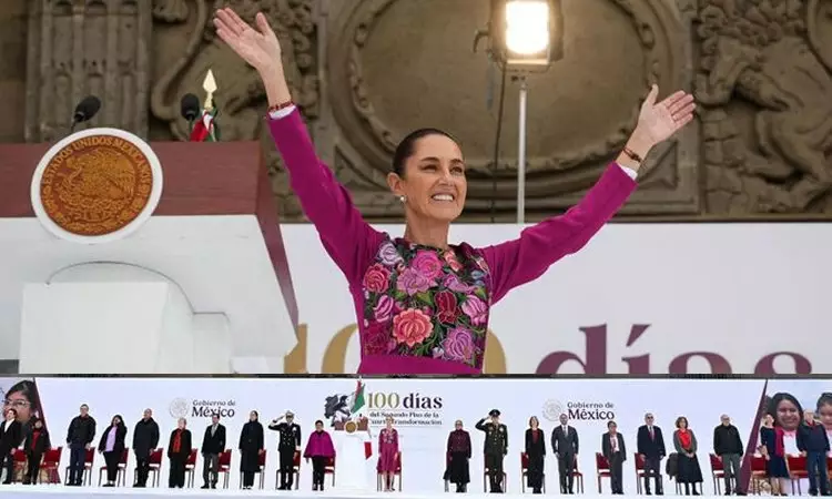 Estoy dedicada en cuerpo y alma al bien de nuestro pueblo: Claudia Sheinbaum rinde informe de los 100 días de su gobierno