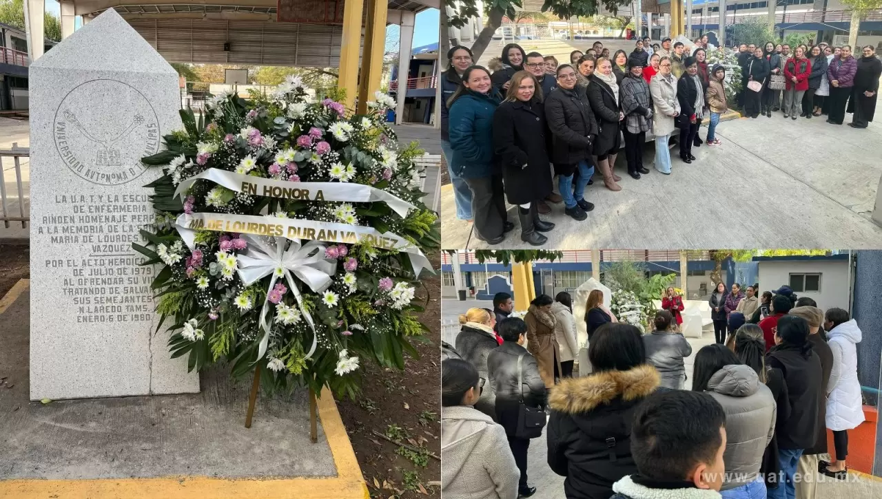 Rinde la UAT en Nuevo Laredo homenaje póstumo a la enfermera María de Lourdes Durán