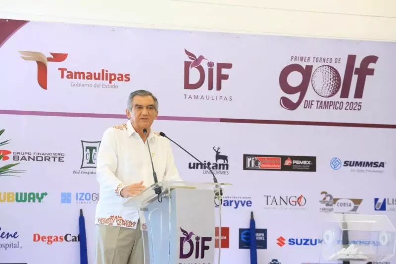 Premia gobernador Américo Villarreal a ganadores de Torneo de Golf DIF Tampico 2025