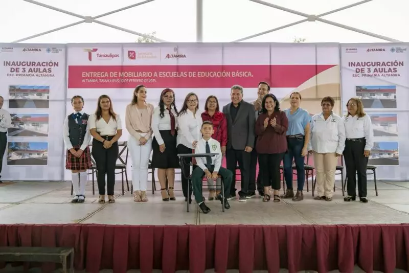Entrega SET mobiliario en educación básica e inaugura aulas en Altamira