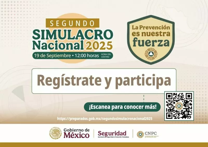 Convoca Protección Civil Tamaulipas a sumarse al Simulacro Nacional 2025