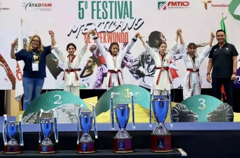 Gana Tamaulipas quinto lugar del Festival Nacional de Taekwondo 2025 celebrado en Tampico