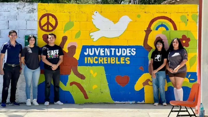 Jóvenes de todo Tamaulipas plasman en murales mensajes de paz y contra las adicciones: INJUVE