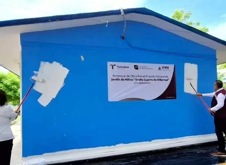 Inicia rehabilitación de infraestructura en el Jardín de Niños “Oralia Guerra de Villarreal”