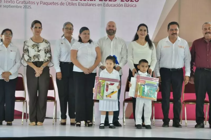 Inaugura titular de la Secretaría de Recursos Hidráulicos ciclo escolar 2025-2026 en Tampico
