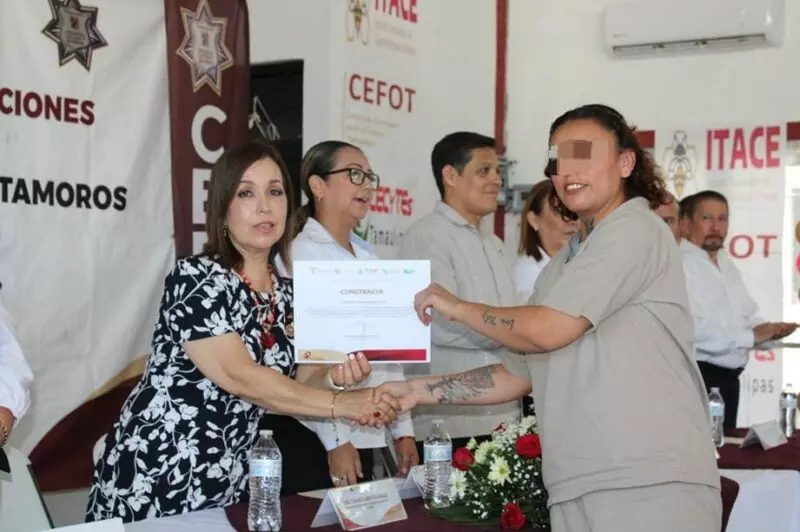 Entregan más de 600 constancias de capacitación laboral a PPLs del CEDES Matamoros